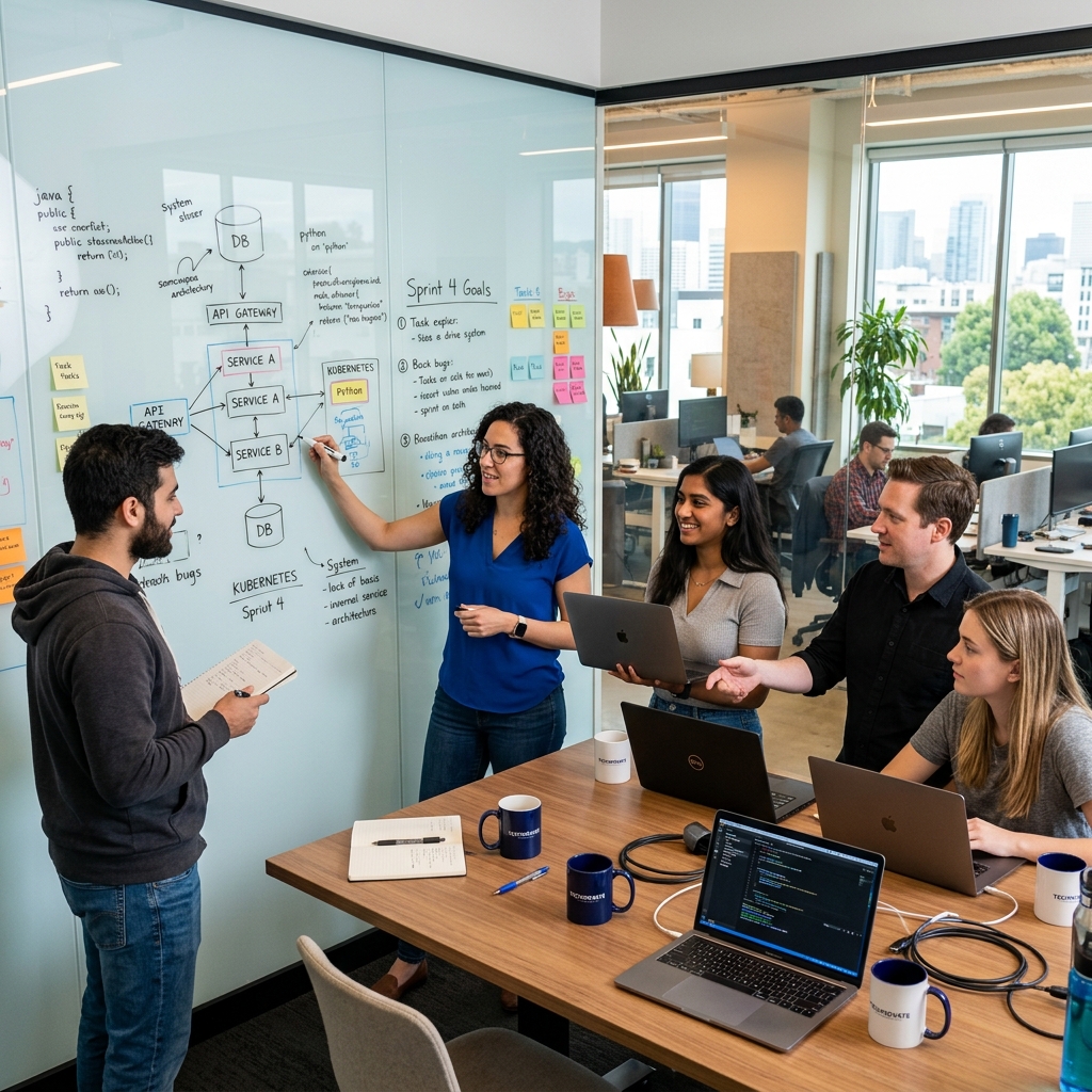 software development internship - team collaboration sprints